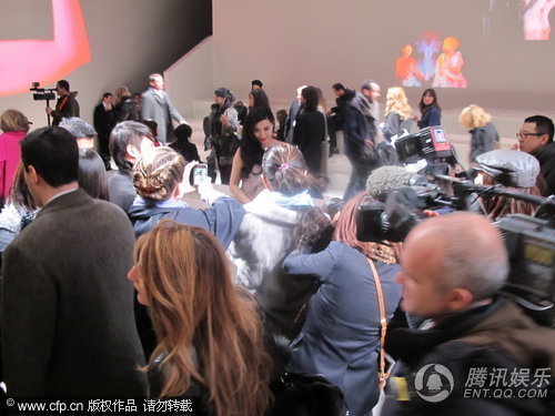 范冰冰巴黎亮相电晕影迷 零度露腿要美姿【图】