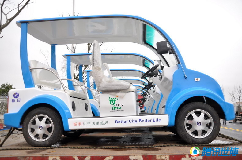 高清:首批新日观光电动车入驻上海世博园区