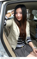 阳光明媚 长发大眼<em>美女</em>车内自拍_大成车模_大