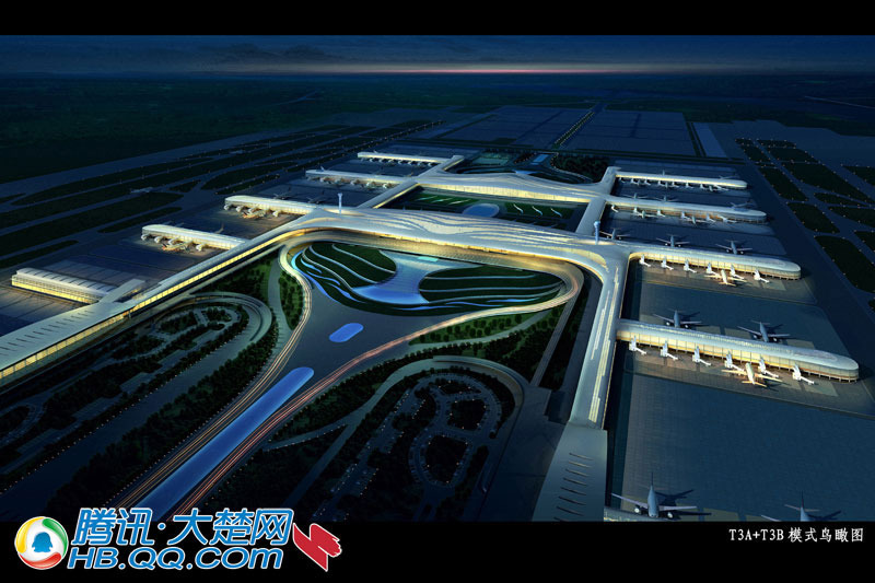 武汉天河机场T3航站楼效果图(组图)