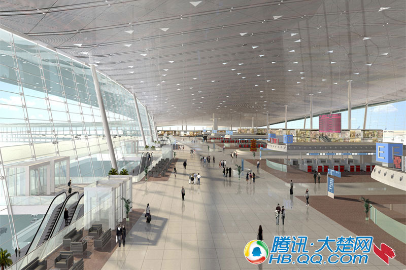武汉天河机场t3航站楼效果图(组图)_武汉城市圈