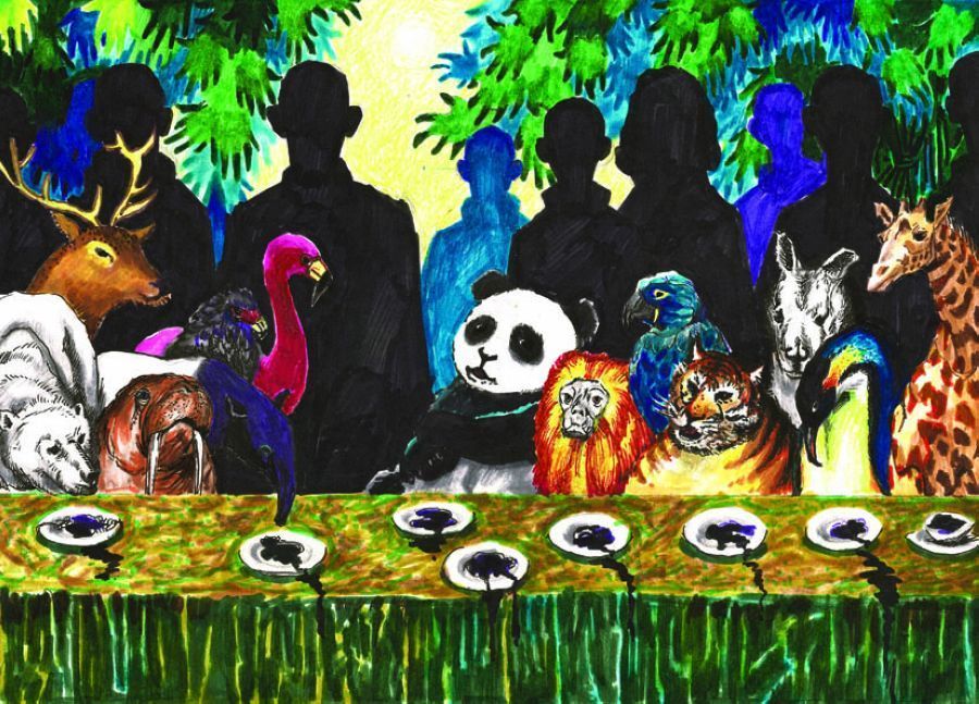 中国儿童环保绘画大赛优秀作品:保护生物多样