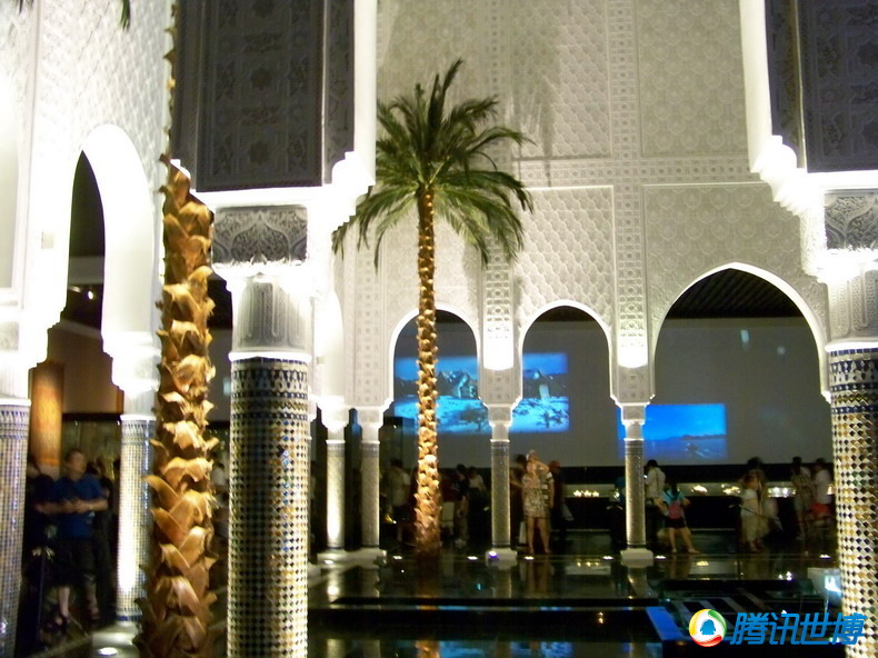 高清:摩洛哥馆用马赛克大理石打造巍峨建筑