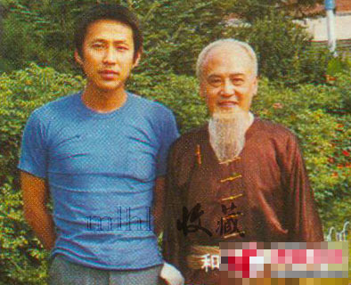 明叔与人合影; 陈道明与杜宪; 陈道明年轻时颇为倜傥