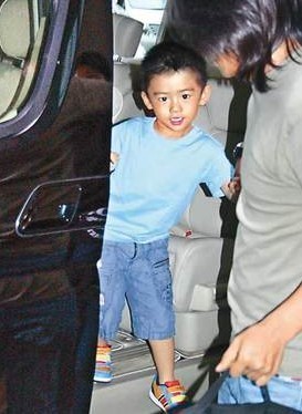 张柏芝谢霆锋甜蜜亮相 lucas持玩具剑抢风头【图】