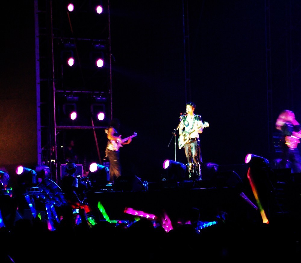 王力宏奥体开唱 “吹拉弹唱”大展十八般武艺