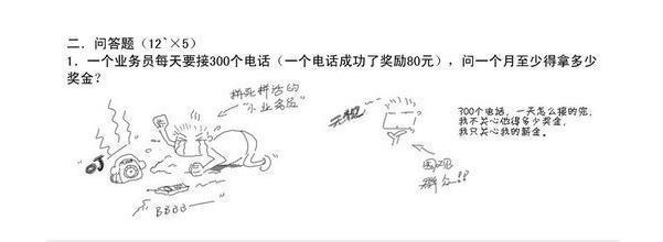组图:搞笑!漫画史上最雷人的应聘考卷答案