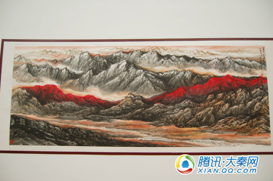 毛庐中国山水画展在陕西省美术博物馆开幕(图