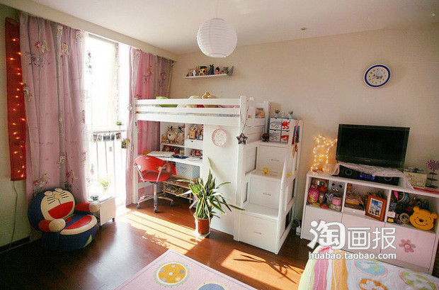 狂赞 玩偶控童心美女的75平粉嫩童话城堡