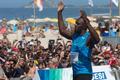 高清：里约海滩挑战赛 博尔特10秒06轻松夺冠