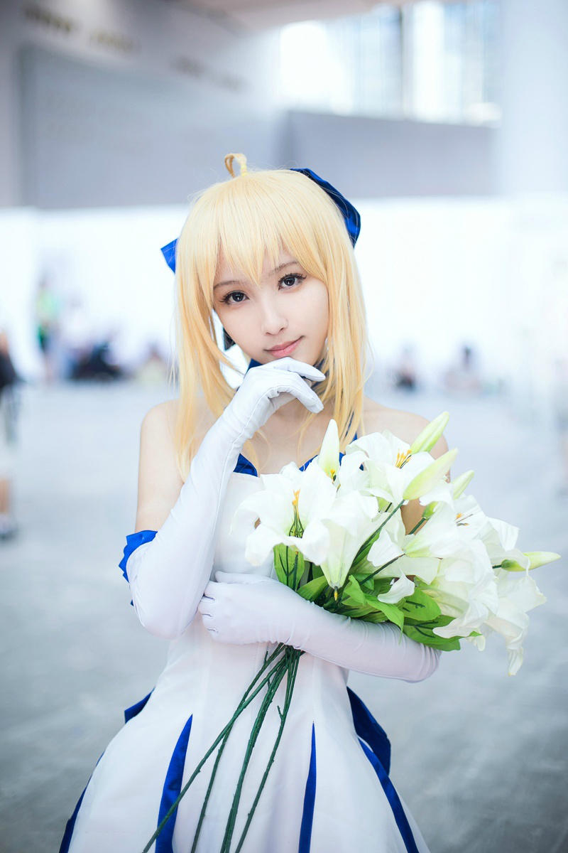 型月十年之saber lily蓝百合礼服cos[15p]