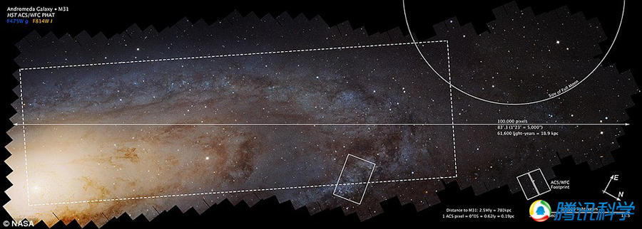 哈勃望远镜拍摄15亿像素仙女座星系图像