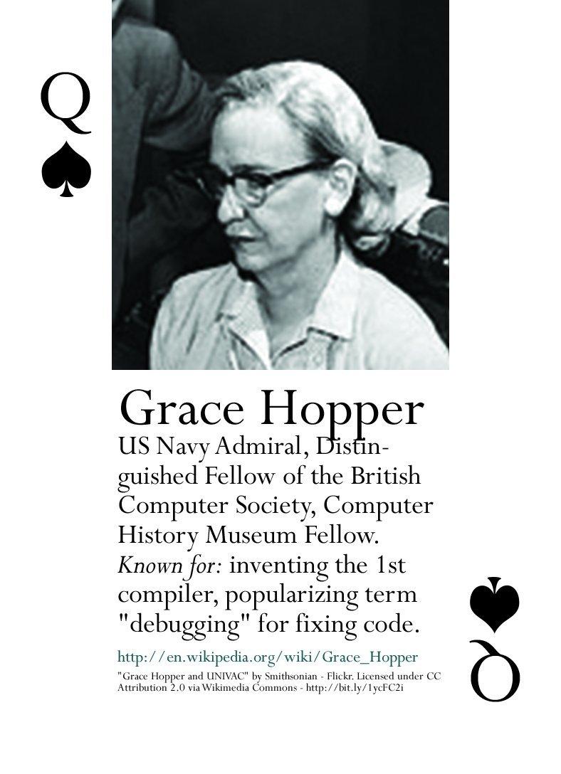 葛丽丝-穆雷-霍普(grace murray hopper),美国海军准将及计算机科学家