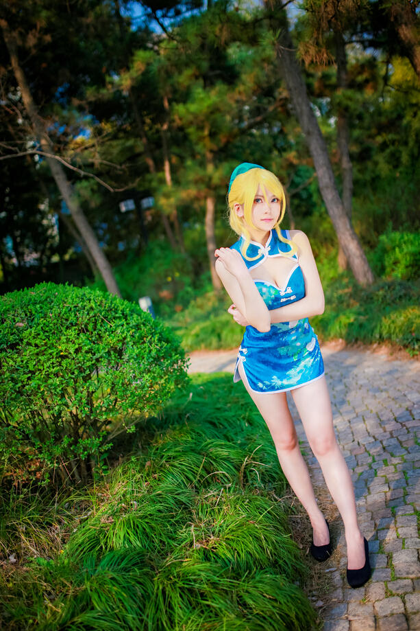 开胸不只有毛衣!lovelive开胸旗袍cos赏