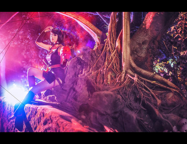 犬夜叉逆发之结罗COS 妖艳如火的女子