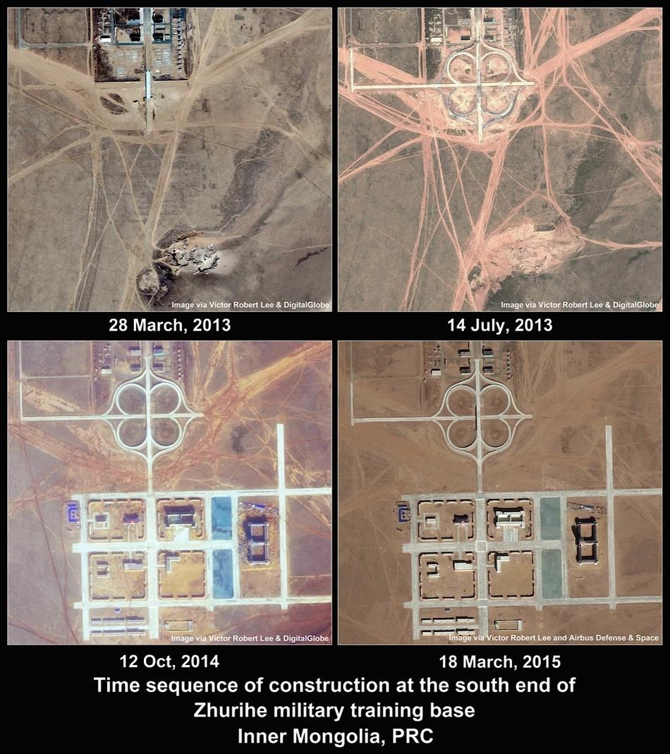 组图:外媒曝光朱日和建筑卫星照