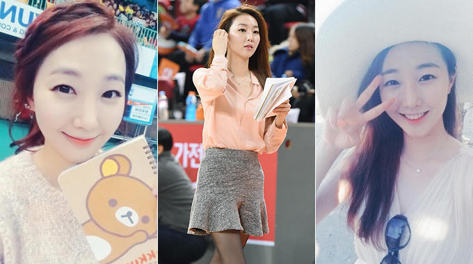 韩国篮球美女主播黑丝诱惑外形清纯甜美可人