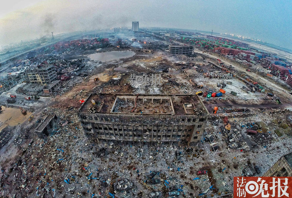 天津港爆炸一个月后组图对比前后变化