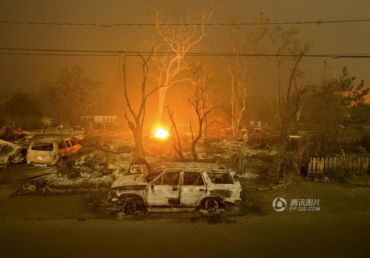 加州小镇山火过后景象如同“地狱”(高清组图)