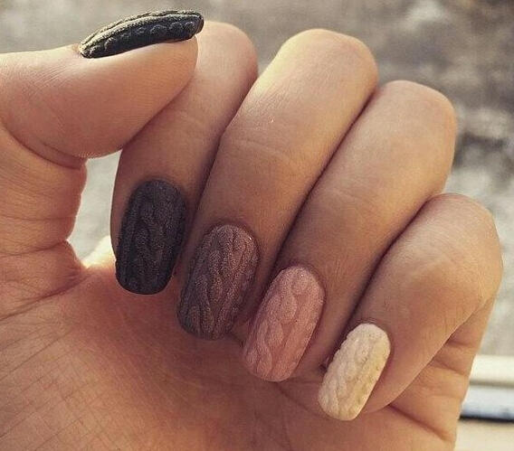 13款<em>毛衣</em>美甲<em>图片</em>图案<em>欣赏</em> - 美甲<em>图片</em>图案 - 5