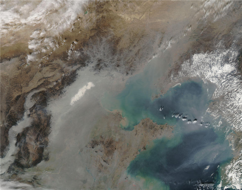 中国雾霾的确让美国卫星没辙 NASA彻底瞎了(组图)