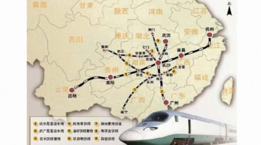 沪昆云桂高铁今年年底通车 十小时上海到昆明