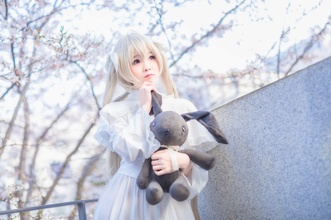 穹妹cos洋装,Jkcosplay下限露水 《缘之空》春日野穹兔耳洋装版cos