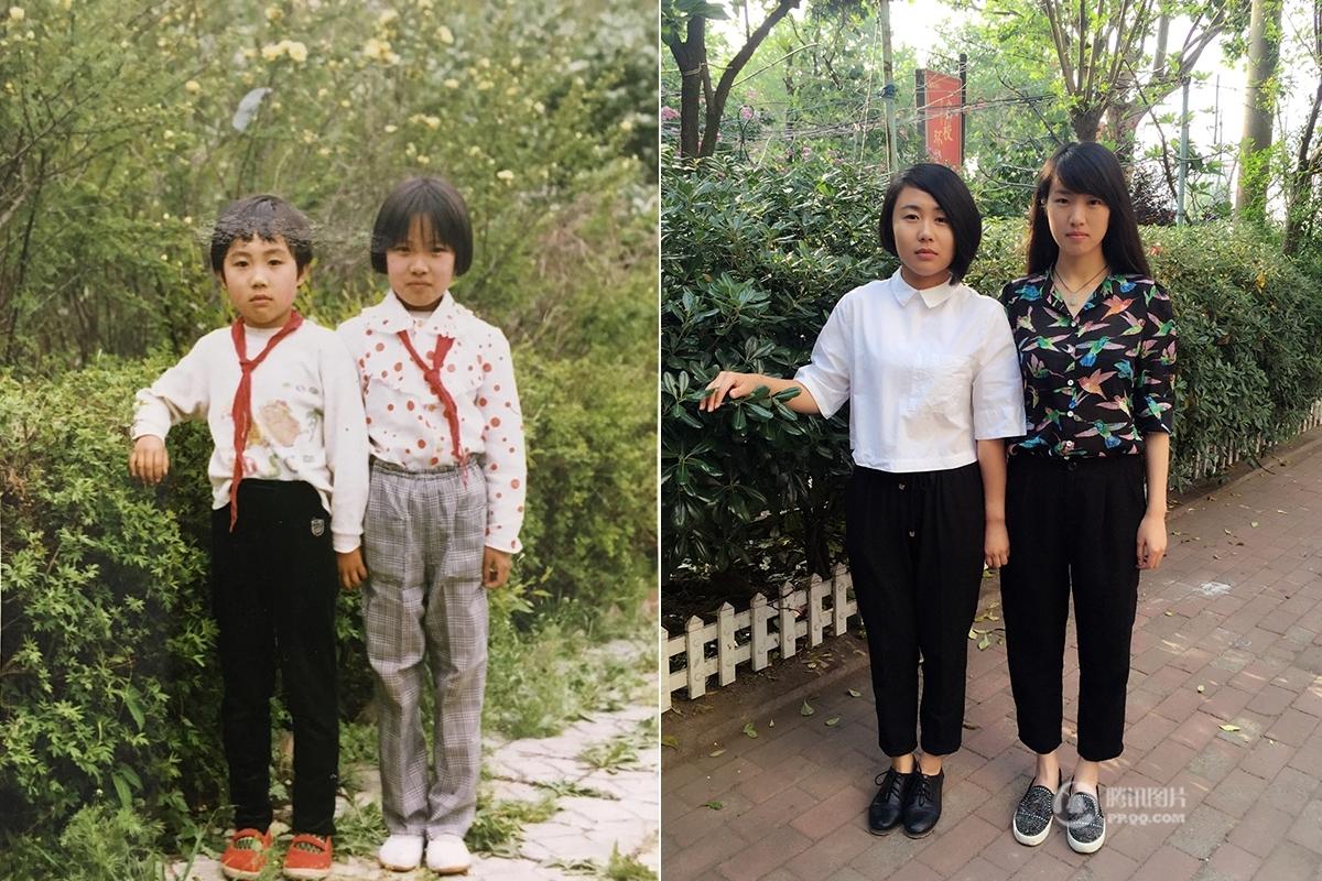网友晒童年对比照:时间都去哪儿了(高清多图)