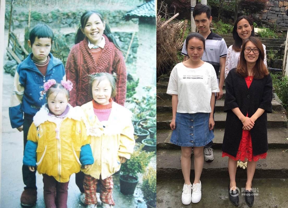 网友晒童年对比照:时间都去哪儿了(高清多图)