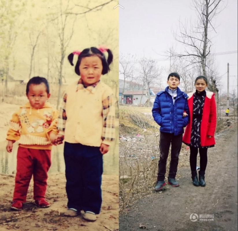 网友晒童年对比照:时间都去哪儿了(高清多图)