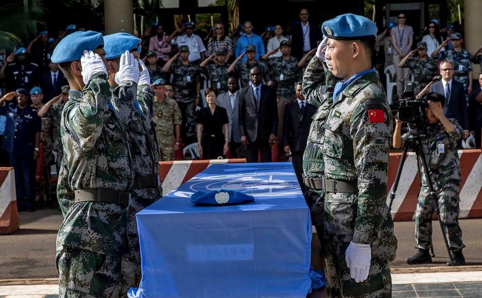 中国军队工作组成员以及中国赴马里维和部队和参谋军官代表等
