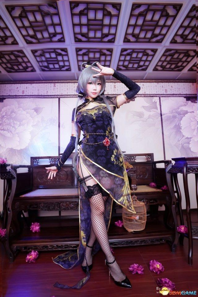 黑丝网袜妹子诱惑!cos金丝雀版洛天依实在太美了