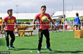 组图：刘洋林超攀与国际友人过招网式足球