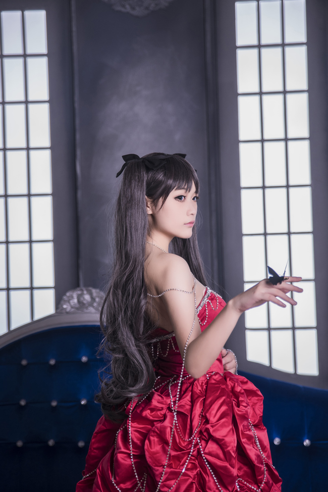 《Fate\/Stay Night》远坂凛十周年礼服版COS_Cosplay_图库_翼风网