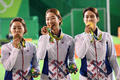 高清：射箭女子团体韩国夺金 中华台北获第三