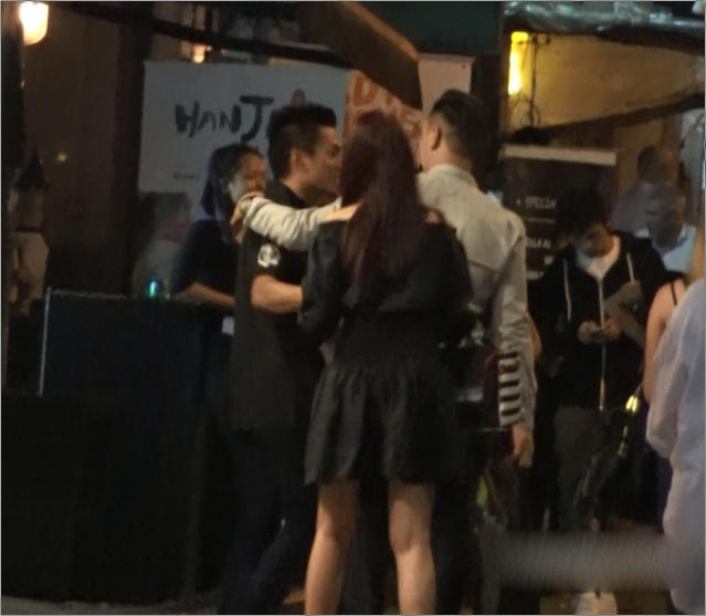 胡杏儿老公又约港姐 夜晚带庄思明吃私房菜