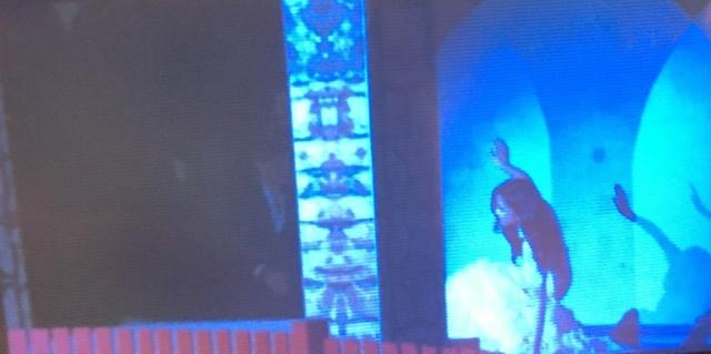 乐基儿上台前跌倒 淡定爬起继续走秀 (组图)