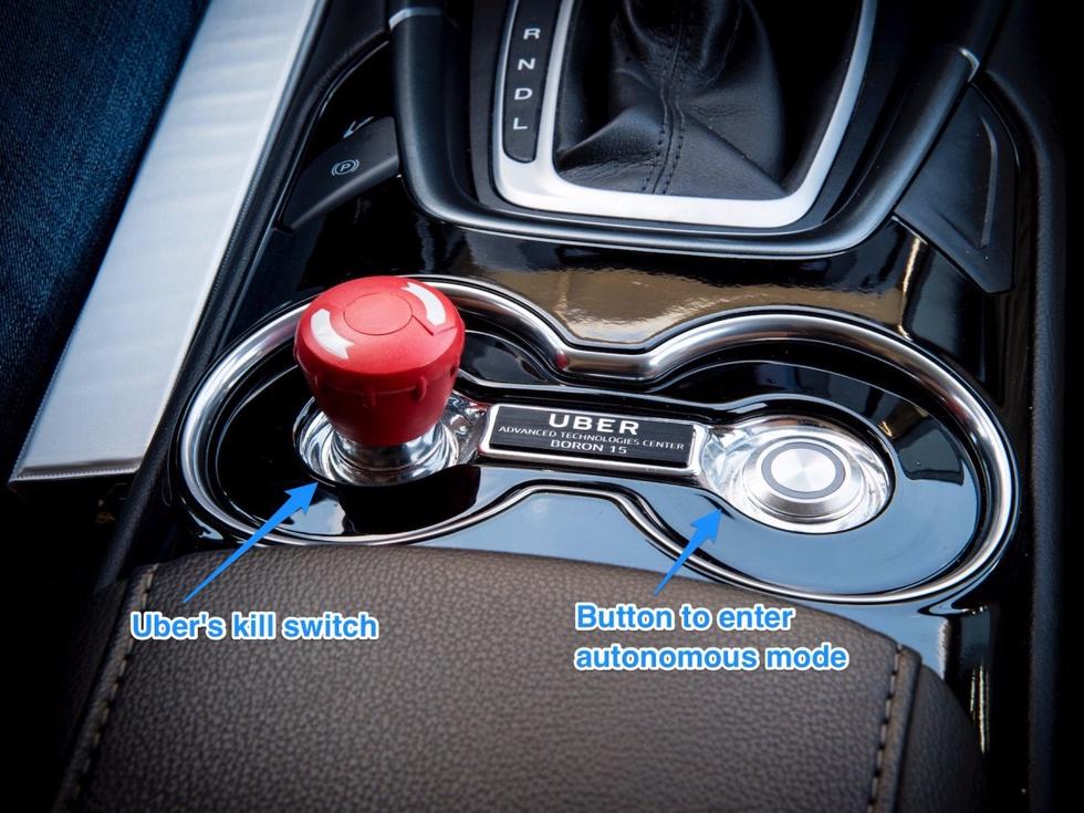 红色按钮一键切换 Uber自动驾驶汽车内部什么样？