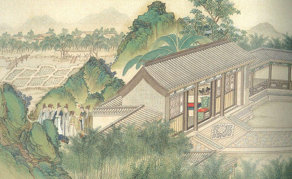 【文化典藏】孙温《红楼梦》绘本,以石头记大观园全景为开篇,鸟瞰
