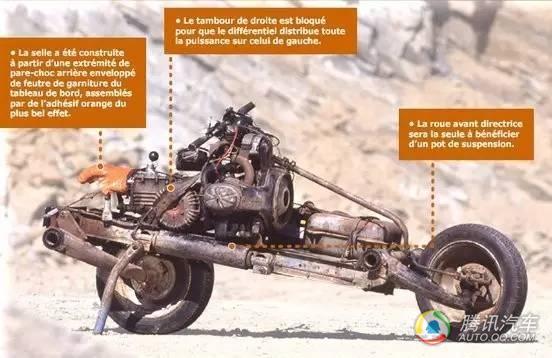 现实版钢铁侠 把车改成摩托车冲出沙漠