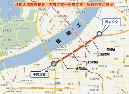 杭州江南大道改造提升动工 通行保持双向六车道