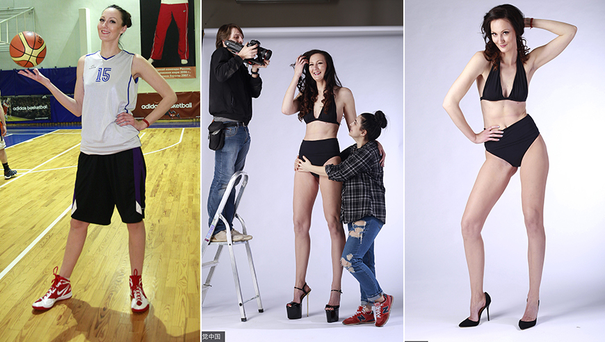 高清:俄最高女人!前奥运选手变模特长腿逆天