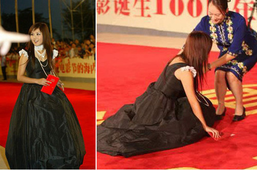 电影节上女<em>明星走红毯</em>尴尬瞬间曝光 _腾讯大秦