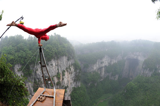 世界平衡大师悬崖练习 是否需要保险绳引争议