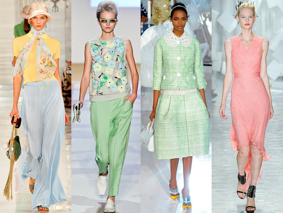 春意粉彩 2012春夏T台趋势-prada,louisvuitton,