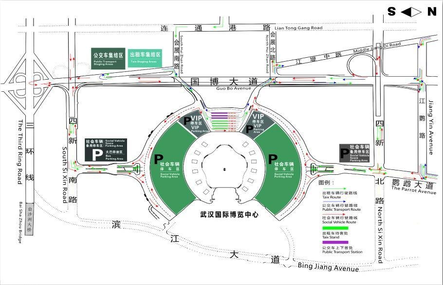 武汉国际博览中心 通行图示