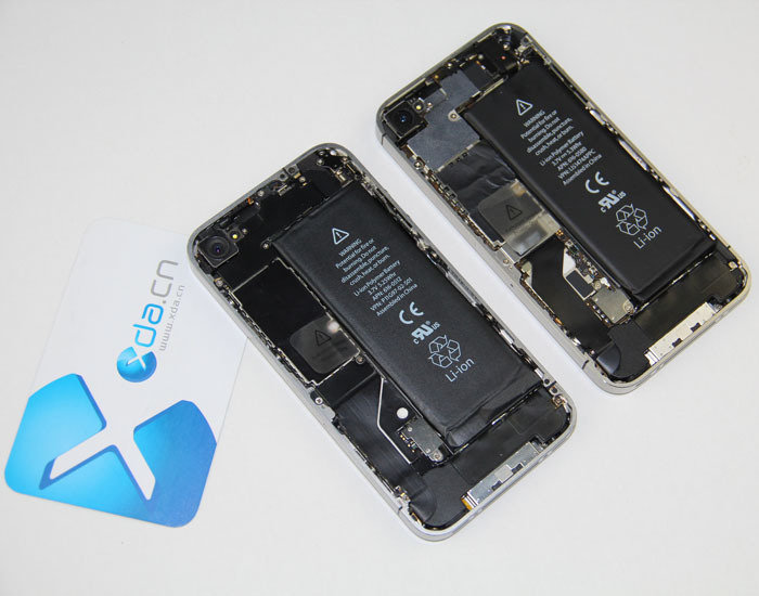 iphone4s的电池比iphone4的要窄,但是这并不意味着电池会缩水