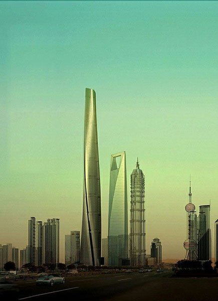 组图:上海中心效果图 未来的中国第一高楼_上海