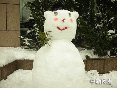 冬天里超可爱的雪人造型