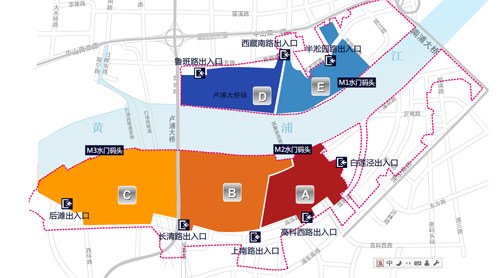 世博园区设13个出入口和五百余个检查闸口